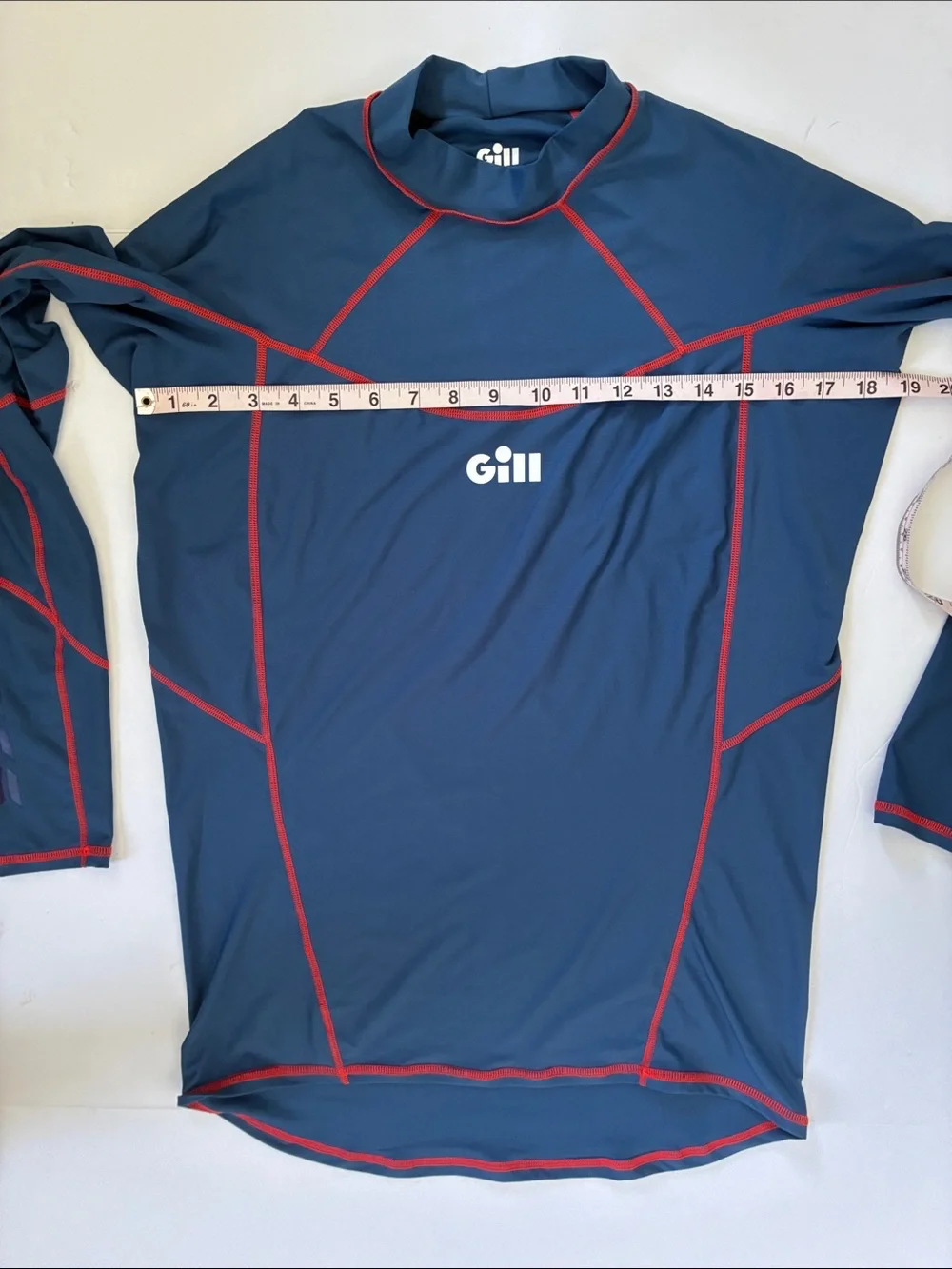 Gill Men’s Pro Rash Vest Shirt Navy Long-Sleeve Rash Guard UV 50+ Large